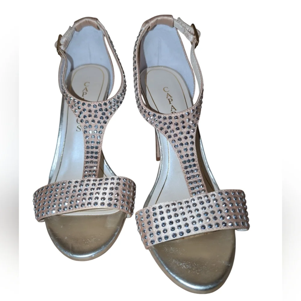Women's Caparros Silver and Gold Studded Sandals